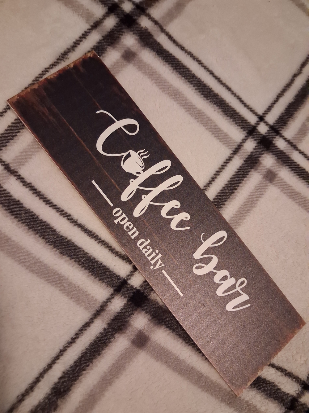 Amazon Rustic Coffee Bar Sign in Brown and White